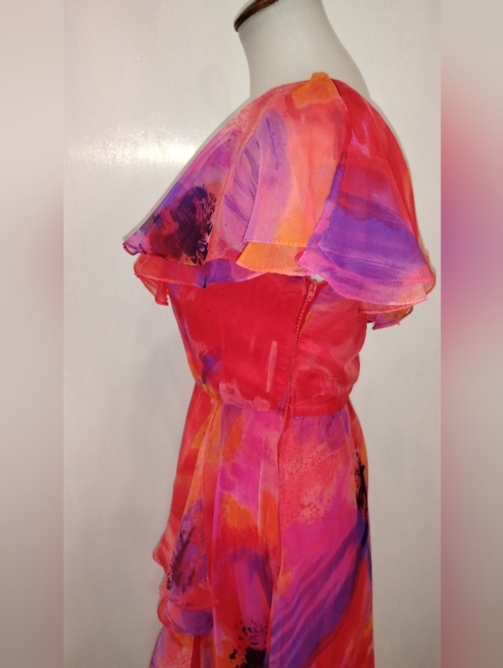 VINTAGE LILLIE RUBIN RUFFLED GOWN - Picture 11 of 15